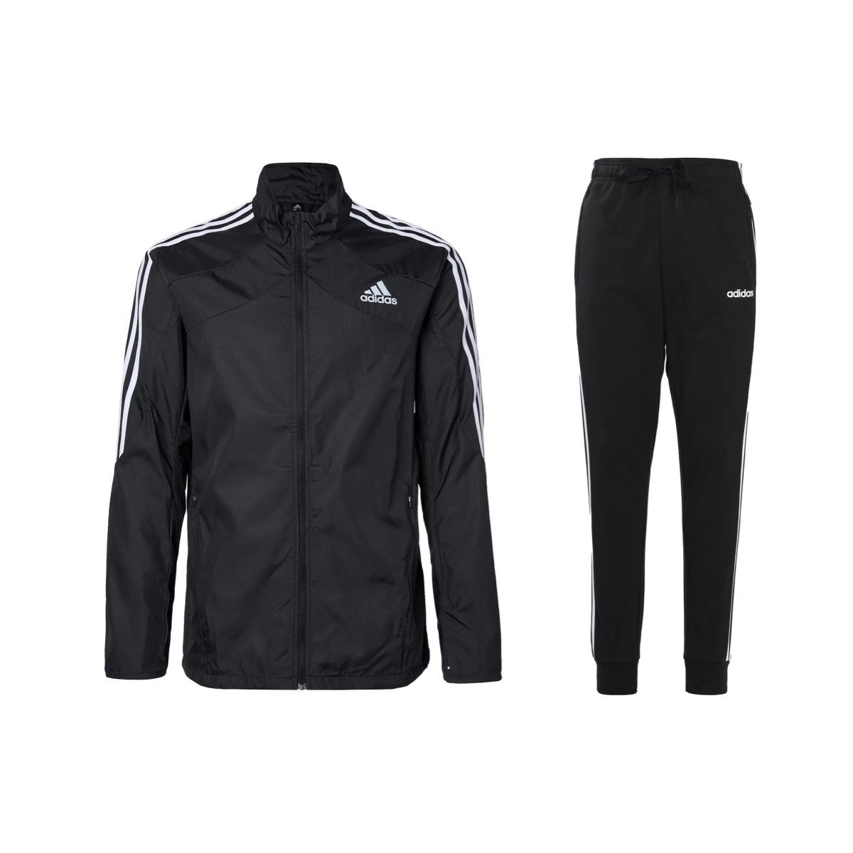 Adidas Retro Stand Collar Running Jacket Retro Knitted Cuffed Striped Jogger Pants Casual Sports Set Men Sports Set Black GM1410+DU0468 S
Adidas Retro Stand Collar Running Jacket Retro Knitted Cuffed Striped Jogger Pants Casual Sports Set Men Sports Set Black GM1410+DU0468 S