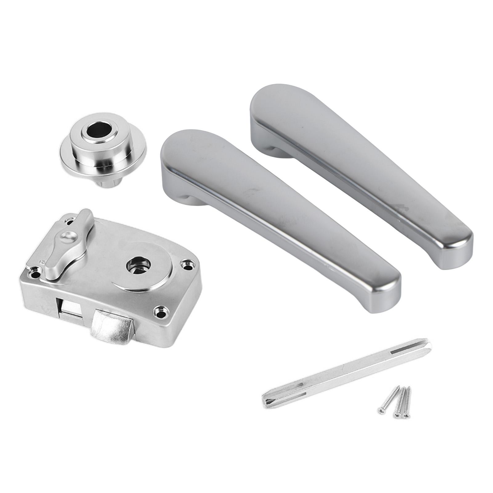 Комплект дверной ручки-рычага для туалета, ручка-кнопка для ванной комнаты, полированный хром, для кемпера, автодома, яхты
Комплект дверной ручки-рычага для туалета, ручка-кнопка для ванной комнаты, полированный хром, для кемпера, автодома, яхты