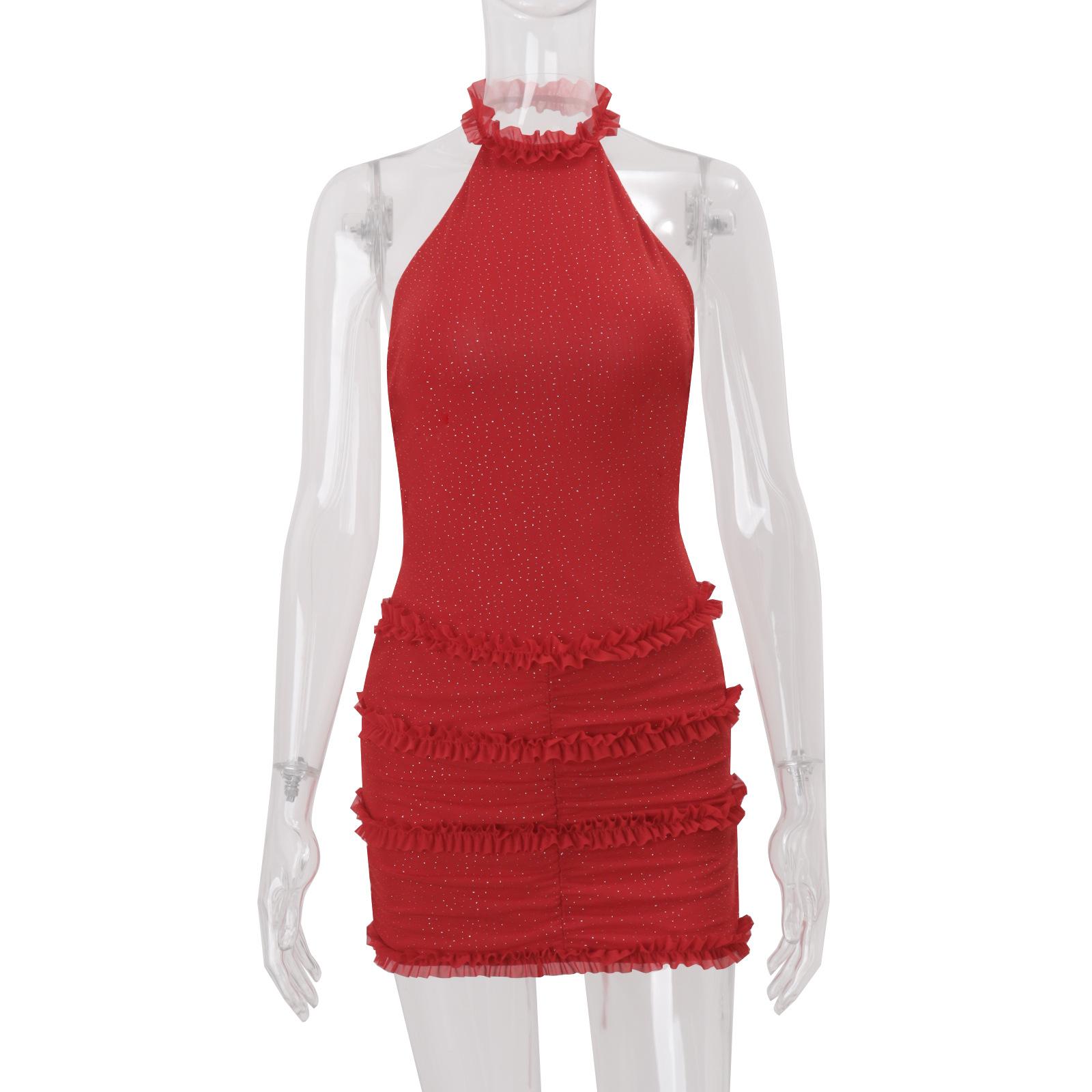 European and American winter new fashionable and sexy nightclub senior backless hip-wrapped sleeveless neck dress women L червоний
European and American winter new fashionable and sexy nightclub senior backless hip-wrapped sleeveless neck dress women L червоний