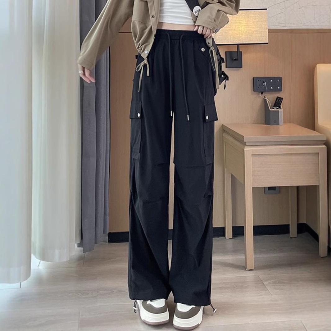 Petite Women s High-Waisted Cuffed Cargo Wide-Leg Pants - Spring/Autumn Casual Sportswear L (106-115 jin)
Petite Women s High-Waisted Cuffed Cargo Wide-Leg Pants - Spring/Autumn Casual Sportswear L (106-115 jin)