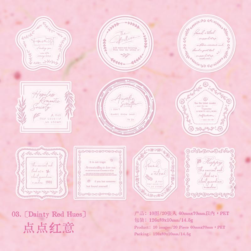 JIAMEI 20pcs/pack Retro Plant Text Border Theme PET Decorative Stickers DIY Diary Scrapbook Aesthetic Stationery Stickers
JIAMEI 20pcs/pack Retro Plant Text Border Theme PET Decorative Stickers DIY Diary Scrapbook Aesthetic Stationery Stickers