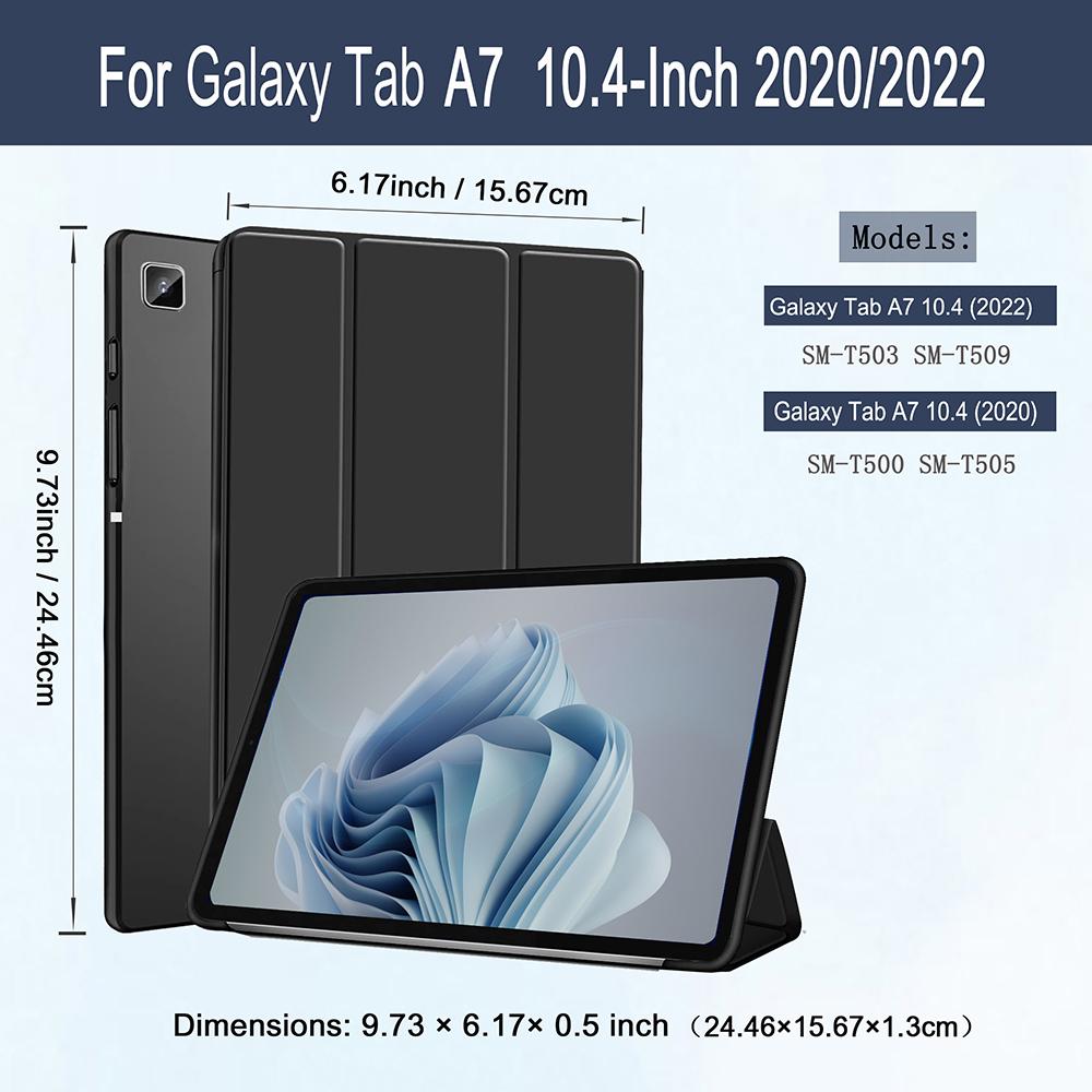 Case for Samsung Galaxy Tab A7 10.4 2022/2020 (T503/T509/T500/T505/T507) Magnetic Flip Smart Cover Soft TPU Back Cover чёрный
Case for Samsung Galaxy Tab A7 10.4 2022/2020 (T503/T509/T500/T505/T507) Magnetic Flip Smart Cover Soft TPU Back Cover чёрный