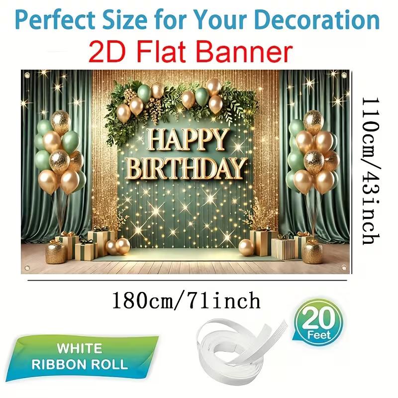 2D Happy Birthday Green Gold Balloon Curtain Backdrop Banner Party Photo Background 47.2x31.5inch/120*80cm
2D Happy Birthday Green Gold Balloon Curtain Backdrop Banner Party Photo Background 47.2x31.5inch/120*80cm
