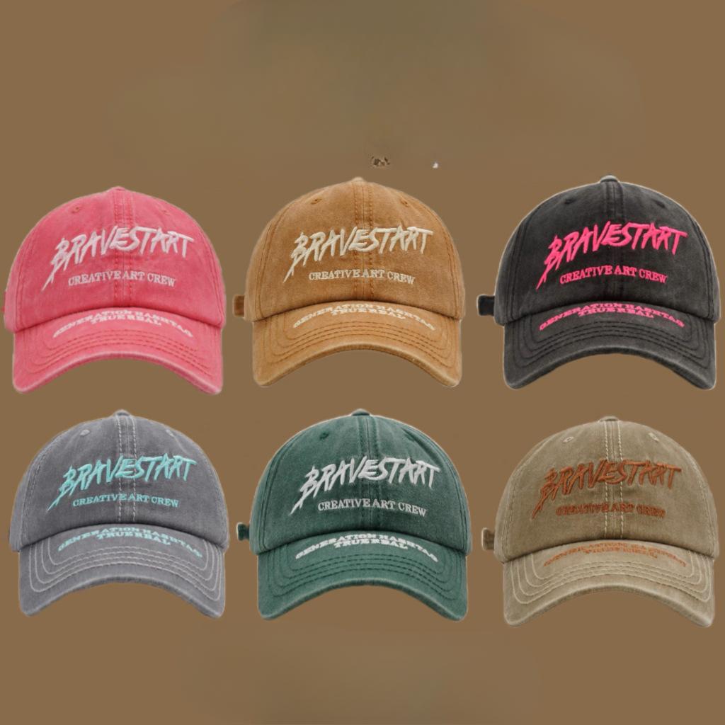Korean Couple Spring and Summer Street Fashion Brand Letter Embroidery Wash Soft Top Baseball Hat Woman Showing Face Little Duckling Hat Man Adjustable
Korean Couple Spring and Summer Street Fashion Brand Letter Embroidery Wash Soft Top Baseball Hat Woman Showing Face Little Duckling Hat Man Adjustable