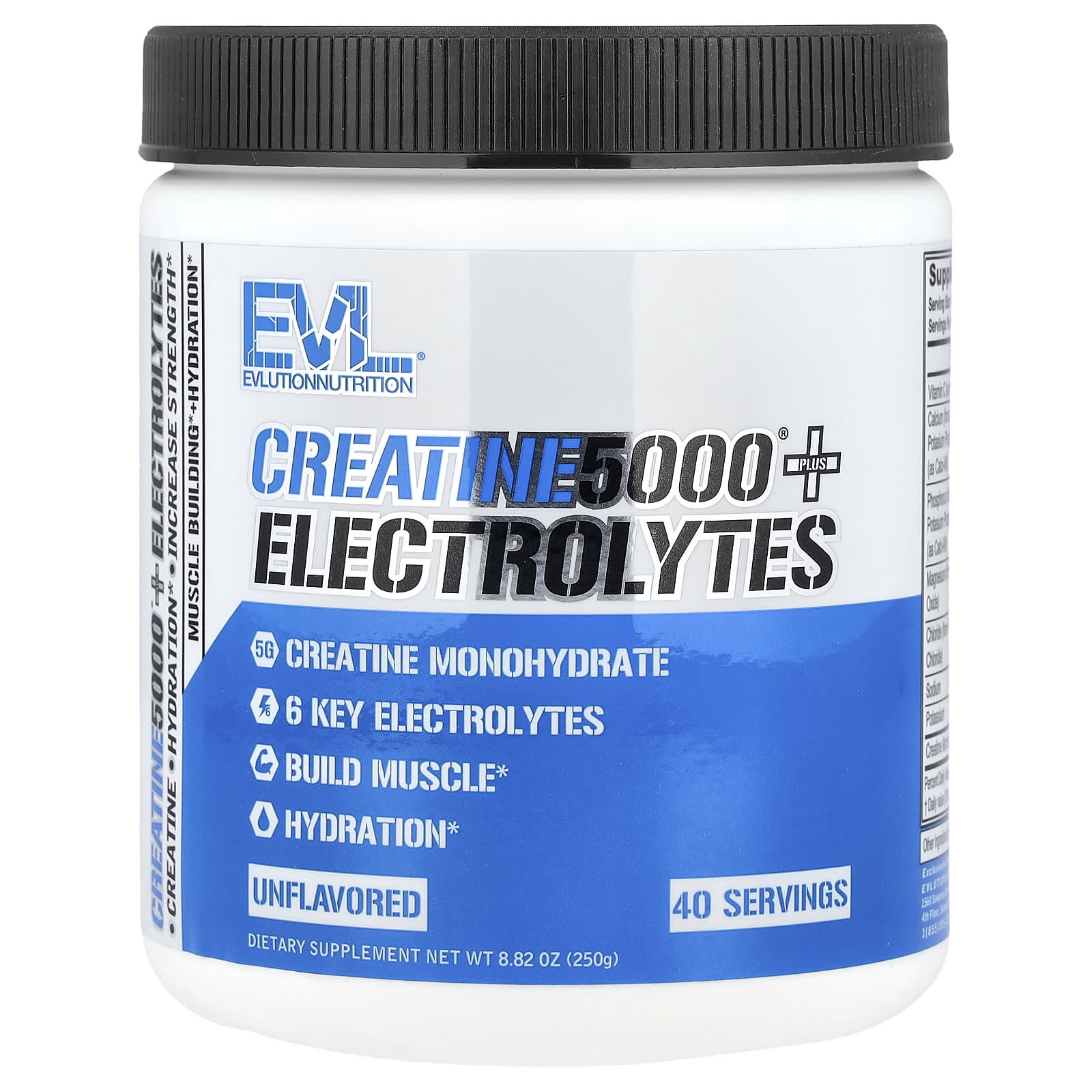 EVLution Nutrition, Creatine5000® Plus Electrolytes, Unflavored, 250 g (8.82 oz)
EVLution Nutrition, Creatine5000® Plus Electrolytes, Unflavored, 250 g (8.82 oz)