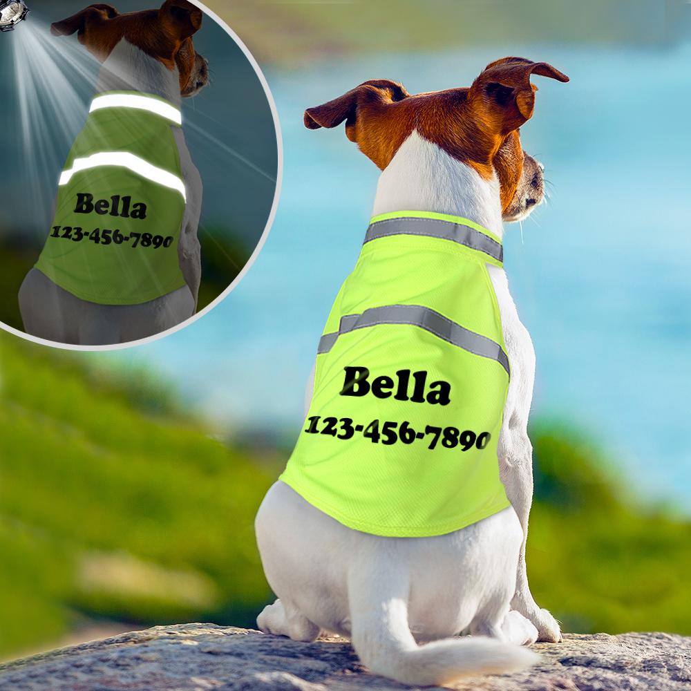 Custom Dog Clothes Free Print Name Tel Number Dog Clothing Safety Reflective Pet Vest Costume Night Visibility Walking For Dogs S
Custom Dog Clothes Free Print Name Tel Number Dog Clothing Safety Reflective Pet Vest Costume Night Visibility Walking For Dogs S