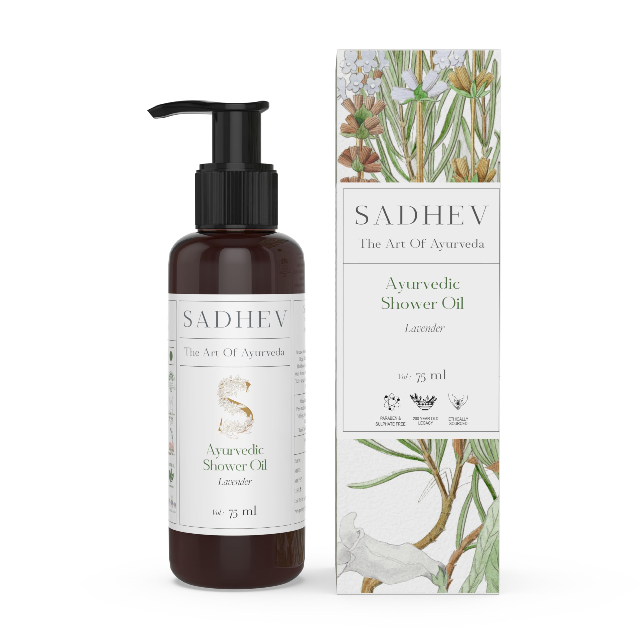 Sadhev Lavender Shower Oil - 75ml
Sadhev Lavender Shower Oil - 75ml