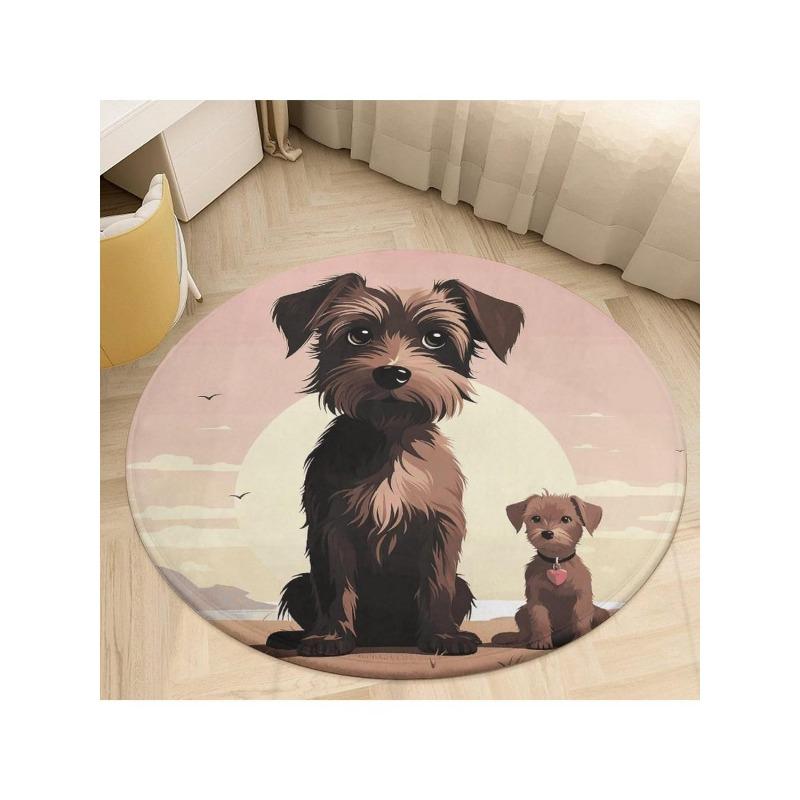 Round Rug Soft Absorbent Bath Mat Non-Slip Chair Pad Cartoon Dog Pattern Area Rug for Living Room Doormat Small Floor Carpet 100cm
Round Rug Soft Absorbent Bath Mat Non-Slip Chair Pad Cartoon Dog Pattern Area Rug for Living Room Doormat Small Floor Carpet 100cm