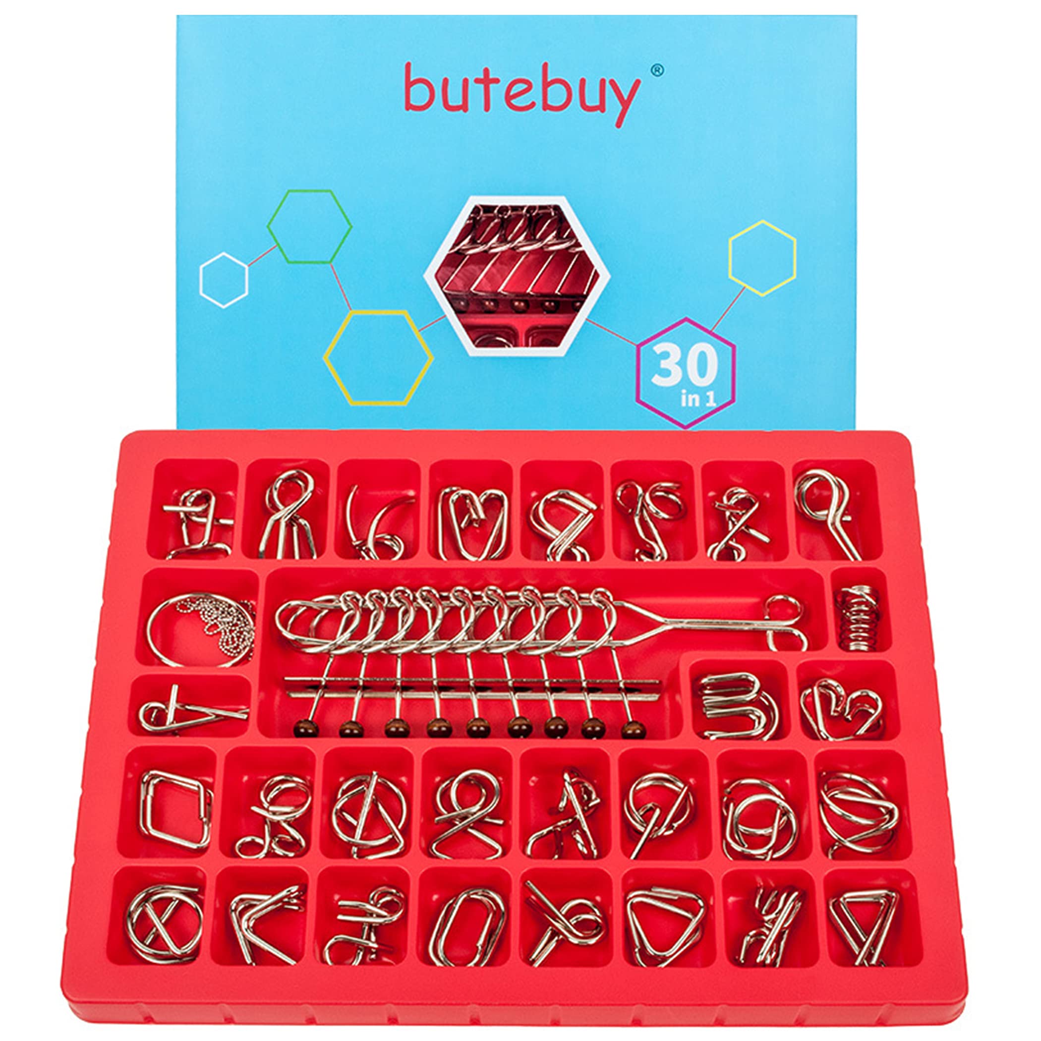 Felimoa Circle of Wisdom Ring Puzzle Fun for Adults and Storage Case Set of 30 Children, Included,
Felimoa Circle of Wisdom Ring Puzzle Fun for Adults and Storage Case Set of 30 Children, Included,