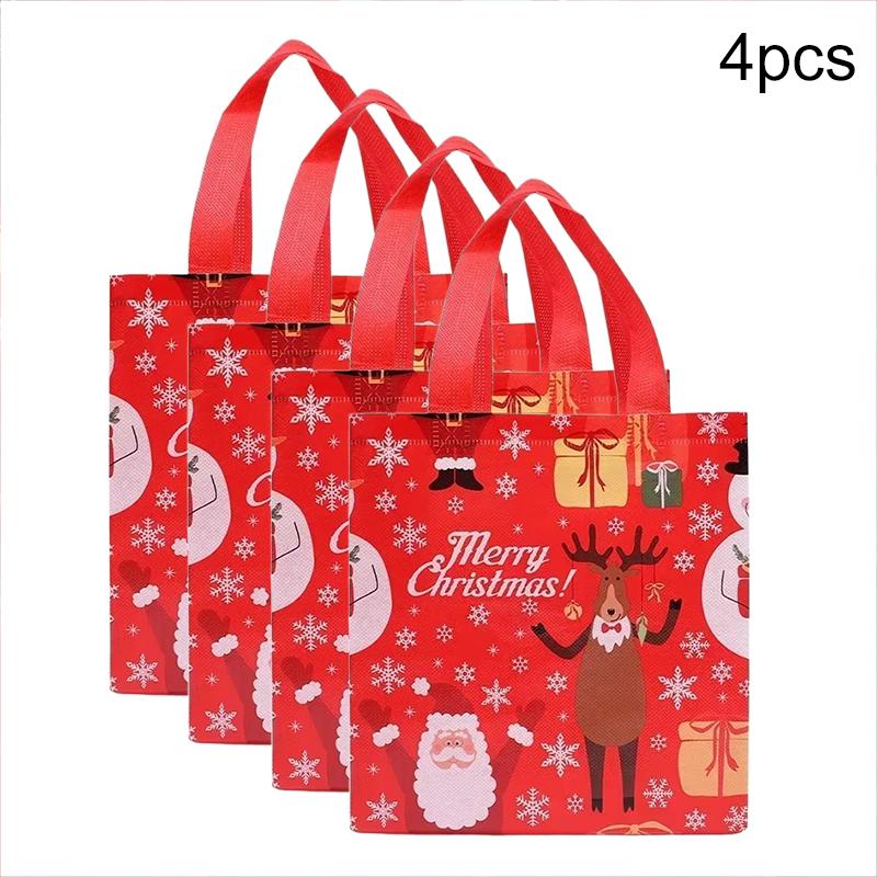 4pcs Merry Christmas Gift Bags Red High-capacity Foldable Storage Handbag Non Woven Cartoon Print Santa Elk Party Supplies TMZ 4pcs
4pcs Merry Christmas Gift Bags Red High-capacity Foldable Storage Handbag Non Woven Cartoon Print Santa Elk Party Supplies TMZ 4pcs