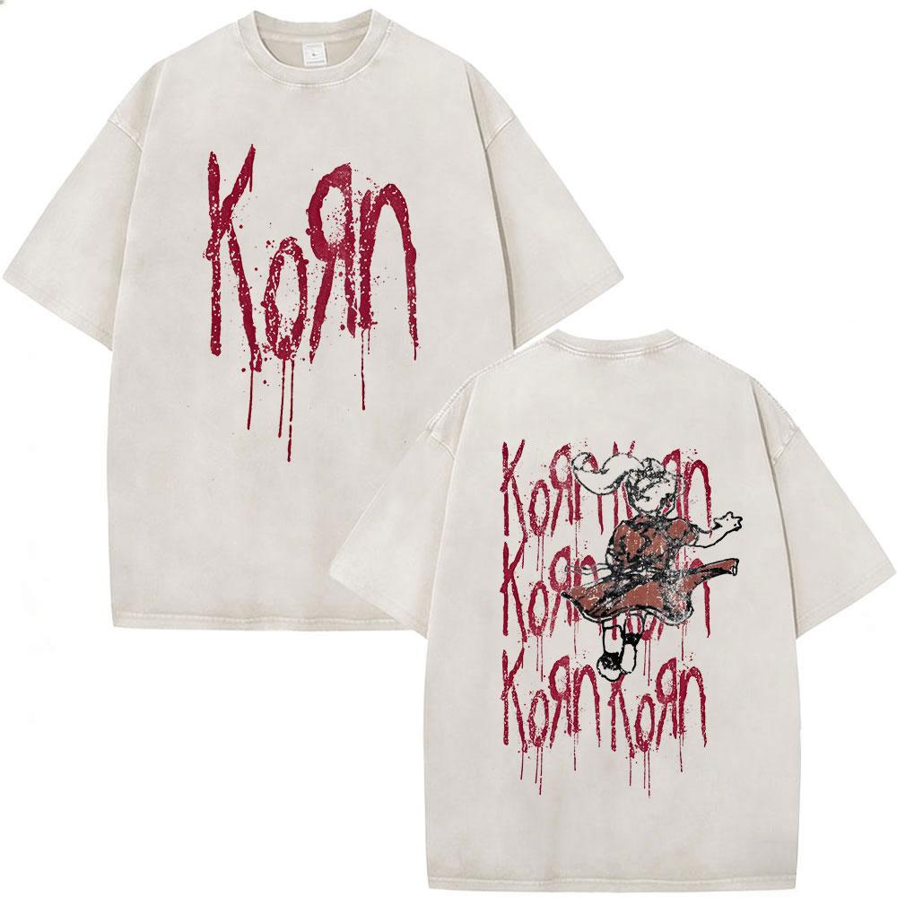Korn Europe Tour Vintage Washed T Shirt Metal Gothic Rock Band Tshirts Mens Clothing Casual Oversized Short Sleeve Tshirt S
Korn Europe Tour Vintage Washed T Shirt Metal Gothic Rock Band Tshirts Mens Clothing Casual Oversized Short Sleeve Tshirt S