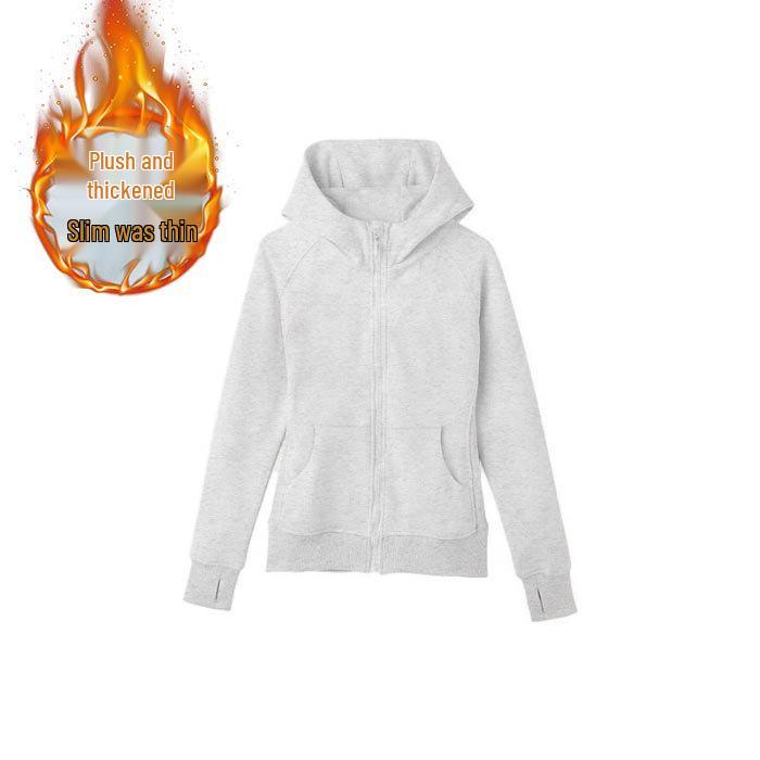 Chic Women s Slim Fit Autumn Hoodie Jacket - Casual Zip-Up Cardigan with Velvet Yoga Hood M
Chic Women s Slim Fit Autumn Hoodie Jacket - Casual Zip-Up Cardigan with Velvet Yoga Hood M