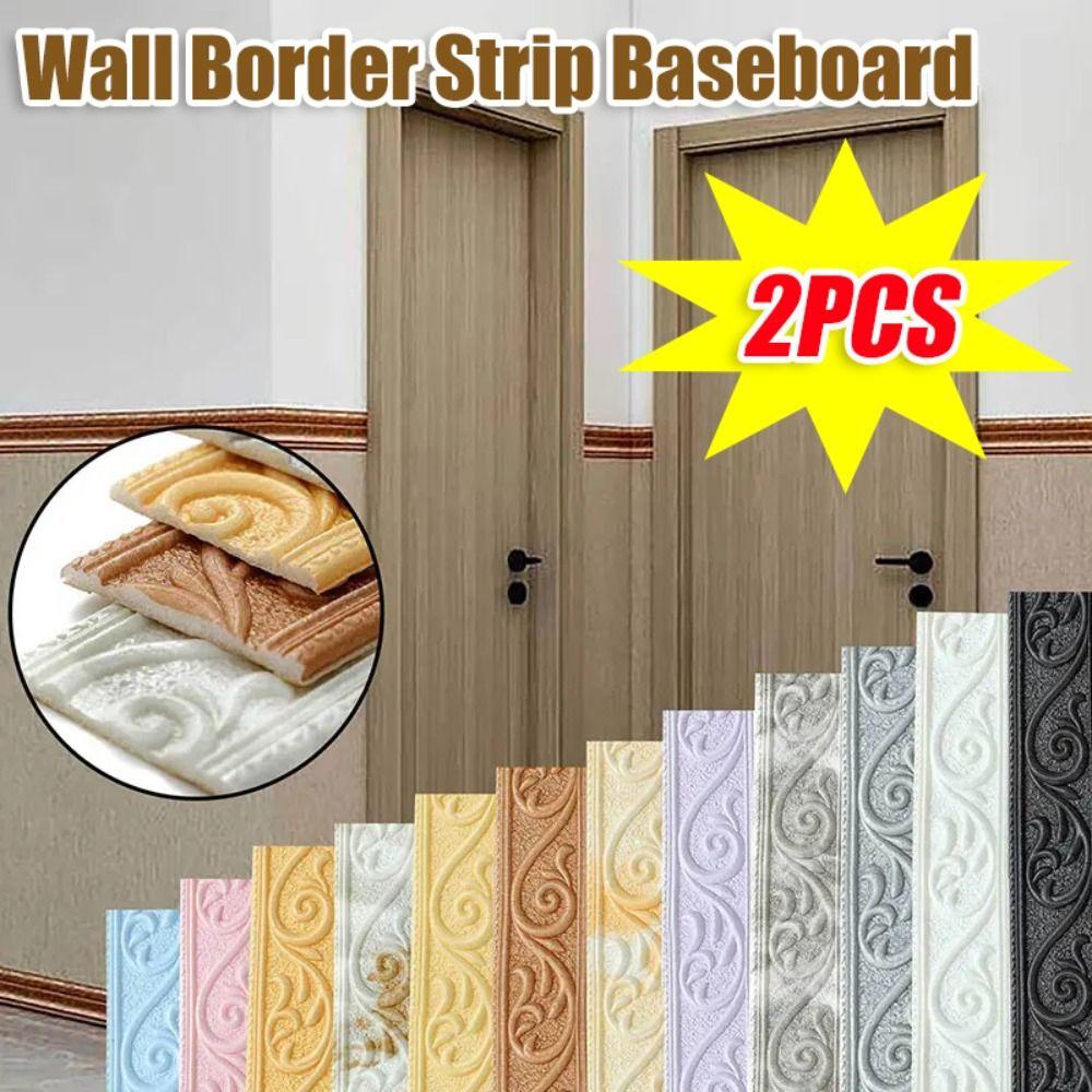 2Pcs 2.3m 3D Wall Border Strip Baseboard Self Adhesive Door Frame Stickers Fashion Wall Stickers золотий
2Pcs 2.3m 3D Wall Border Strip Baseboard Self Adhesive Door Frame Stickers Fashion Wall Stickers золотий