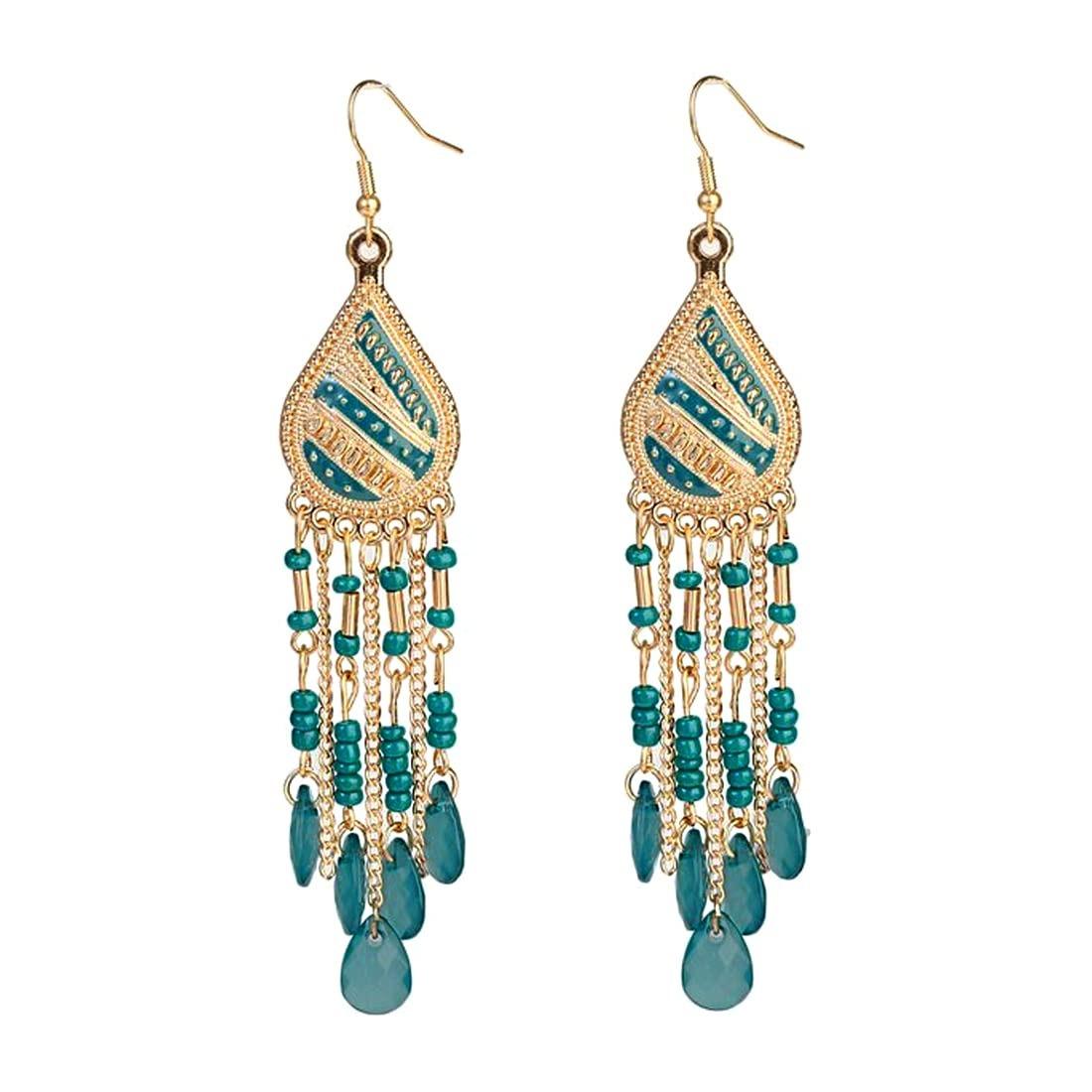 Earrings for Women and Girls Fashion Dangler Earrings | Gold Plated Long Beaded Tassel Earrings Bohemia Dangler Earrings Onesize синій
Earrings for Women and Girls Fashion Dangler Earrings | Gold Plated Long Beaded Tassel Earrings Bohemia Dangler Earrings Onesize синій