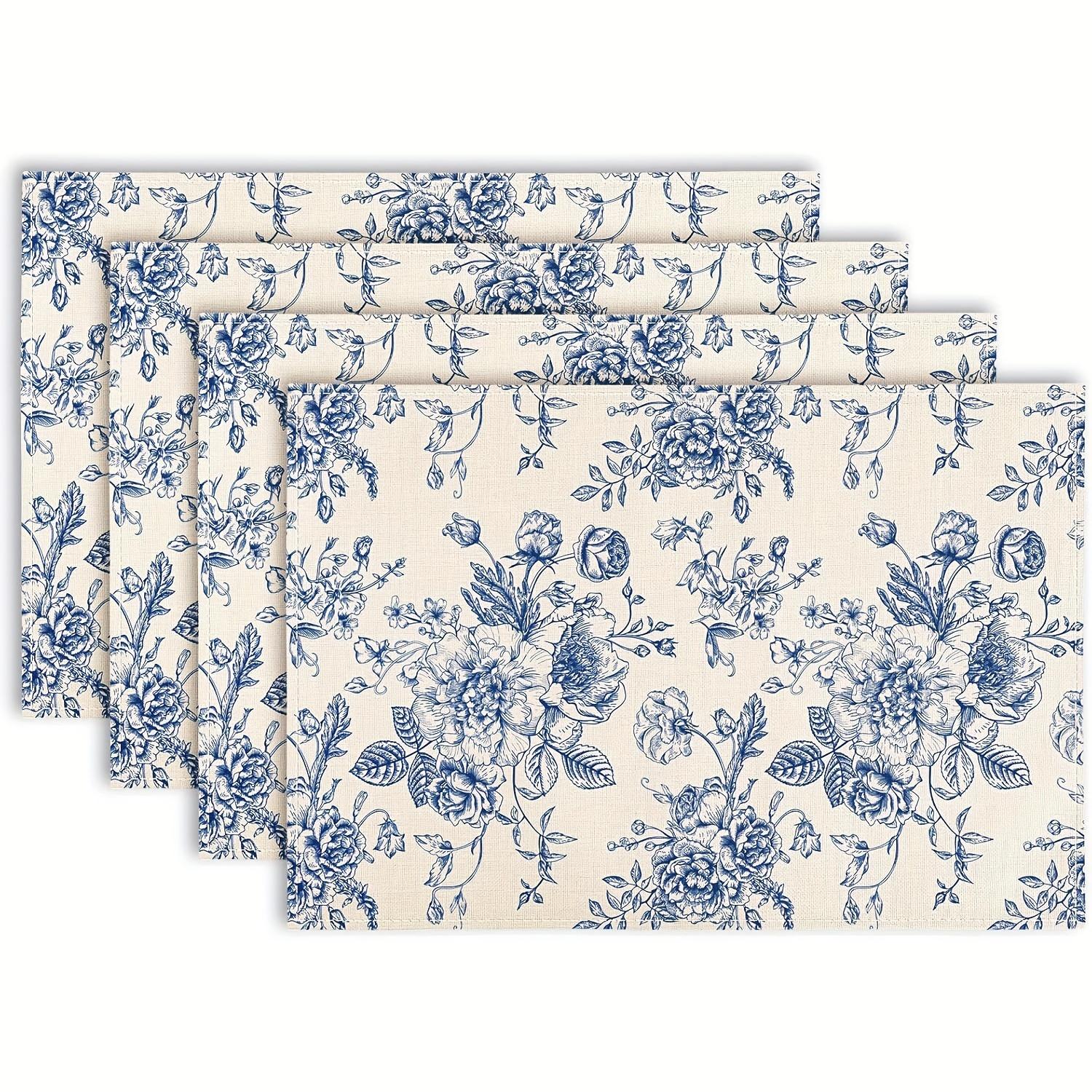 1PC, Vintage Floral Linen Placemats Blue Flower Table Mats Table Dinner Mats for Home Kitchen Decor 1pcs
1PC, Vintage Floral Linen Placemats Blue Flower Table Mats Table Dinner Mats for Home Kitchen Decor 1pcs
