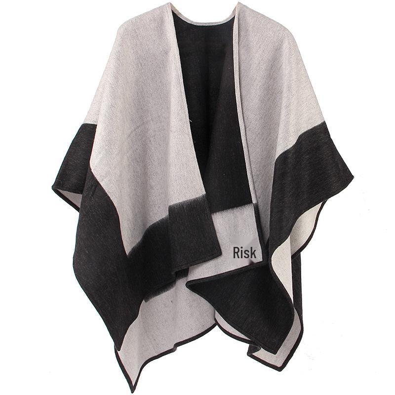 Mid-Length Double-Sided Two-Color Wool Cape Cloak Shawl Scarf for Autumn and Winter белый/чёрный
Mid-Length Double-Sided Two-Color Wool Cape Cloak Shawl Scarf for Autumn and Winter белый/чёрный