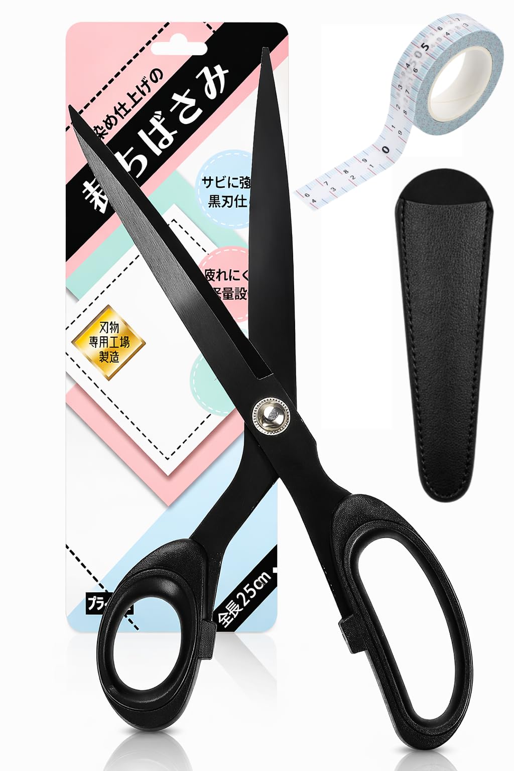 PrimeD2 Cutting Scissors 25cm Set Lightweight Straight Cut Measuring Tape Black Blade Dressmaking Sewing 3 Pieces
PrimeD2 Cutting Scissors 25cm Set Lightweight Straight Cut Measuring Tape Black Blade Dressmaking Sewing 3 Pieces