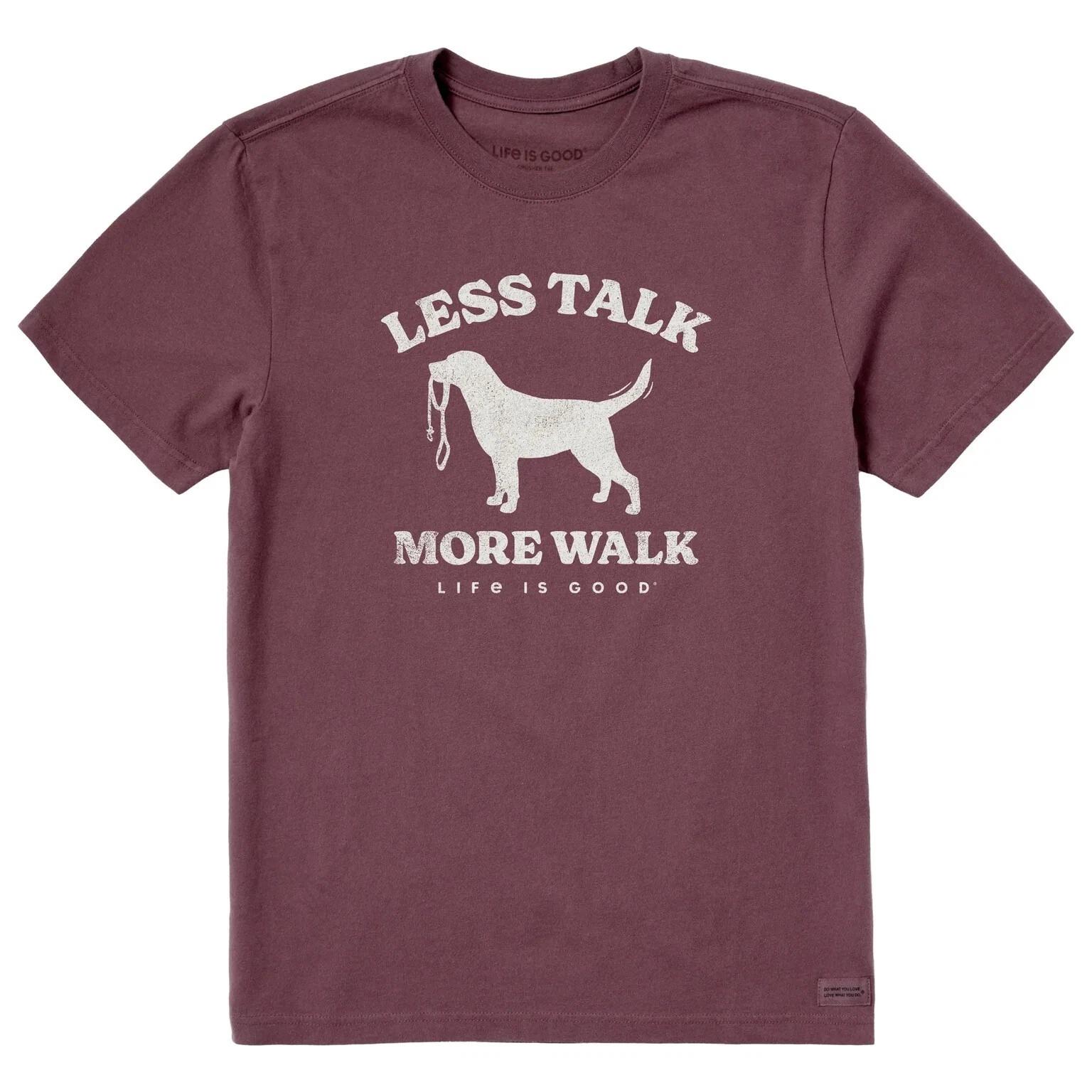 Life is Good. Men s Less Talk More Walk Short Sleeve Crusher Tee, Mahogany Brown XL
Life is Good. Men s Less Talk More Walk Short Sleeve Crusher Tee, Mahogany Brown XL
