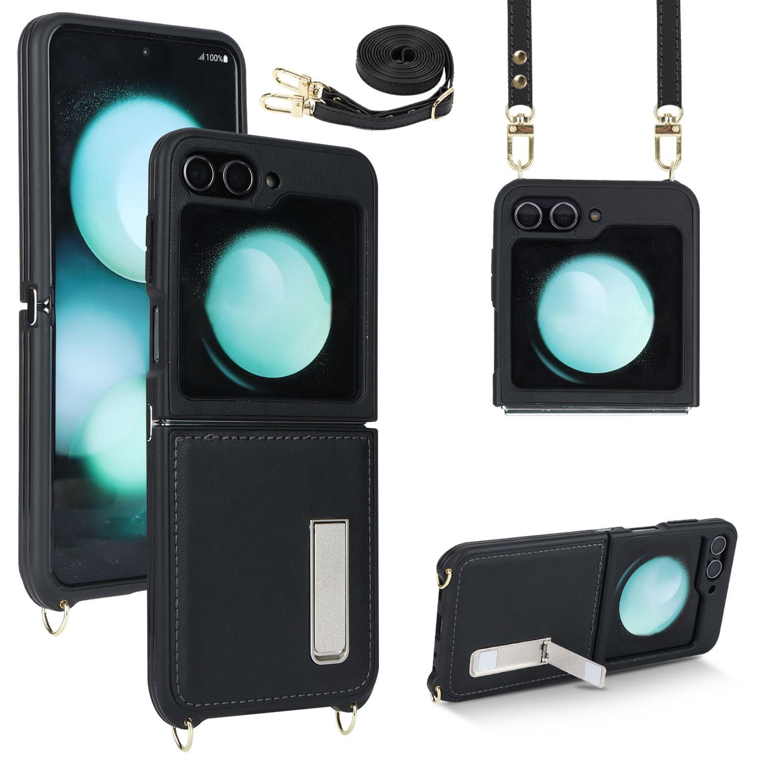 For Samsung Galaxy Z Flip5 5G Case R20 Texture Leather+PC Kickstand Cover Black
For Samsung Galaxy Z Flip5 5G Case R20 Texture Leather+PC Kickstand Cover Black