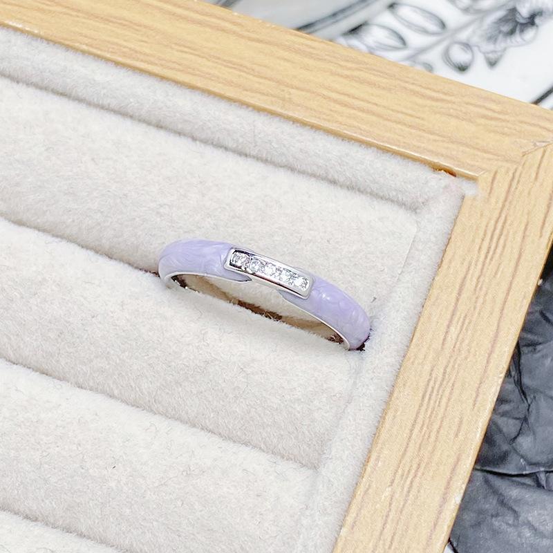 Niche Design Enamel Dripping Oil Colored Diamond Zircon Flower Opening Ring Women S Fashion Stacking Wearing Sweet And Cool Ring Adjustable opening
Niche Design Enamel Dripping Oil Colored Diamond Zircon Flower Opening Ring Women S Fashion Stacking Wearing Sweet And Cool Ring Adjustable opening
