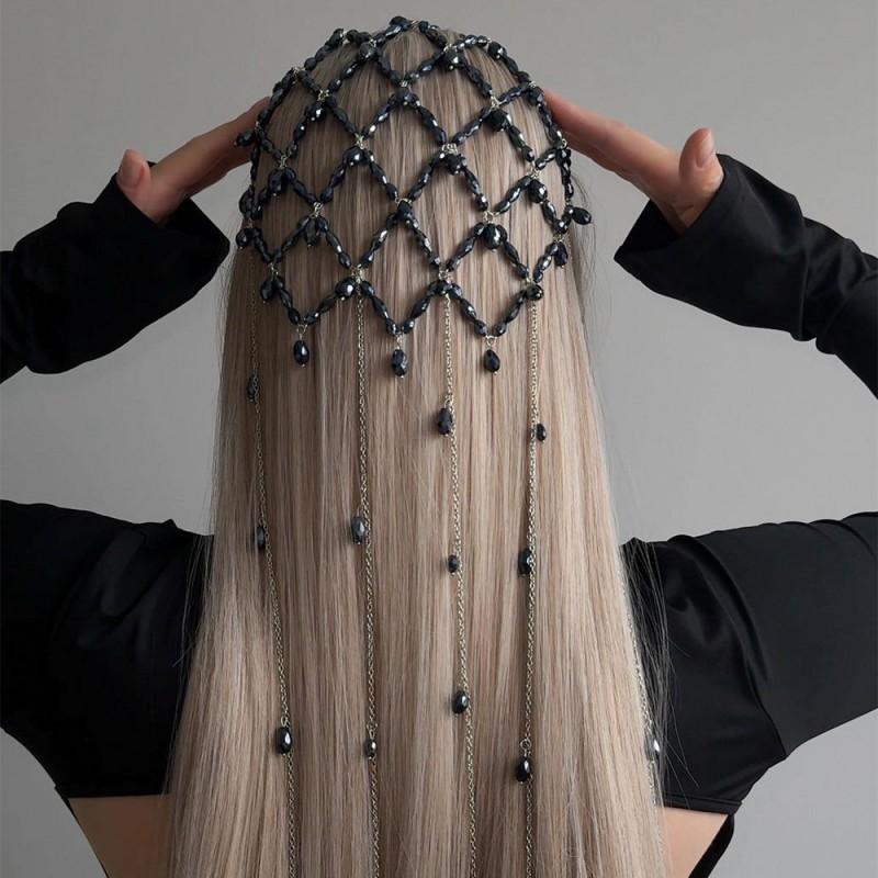 Black Pearl Mesh Headband High-end Retro Style Heavy Industry Fashion Banquet Headwear Hair Chain
Black Pearl Mesh Headband High-end Retro Style Heavy Industry Fashion Banquet Headwear Hair Chain