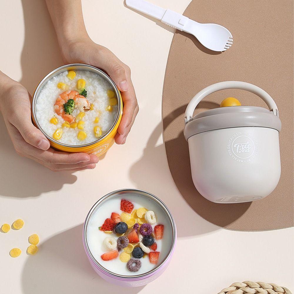 Portable Overnight Oats Jars 500/600ml Stainless Steel Soup Cup with Lid Spoon Milk Containers
Portable Overnight Oats Jars 500/600ml Stainless Steel Soup Cup with Lid Spoon Milk Containers