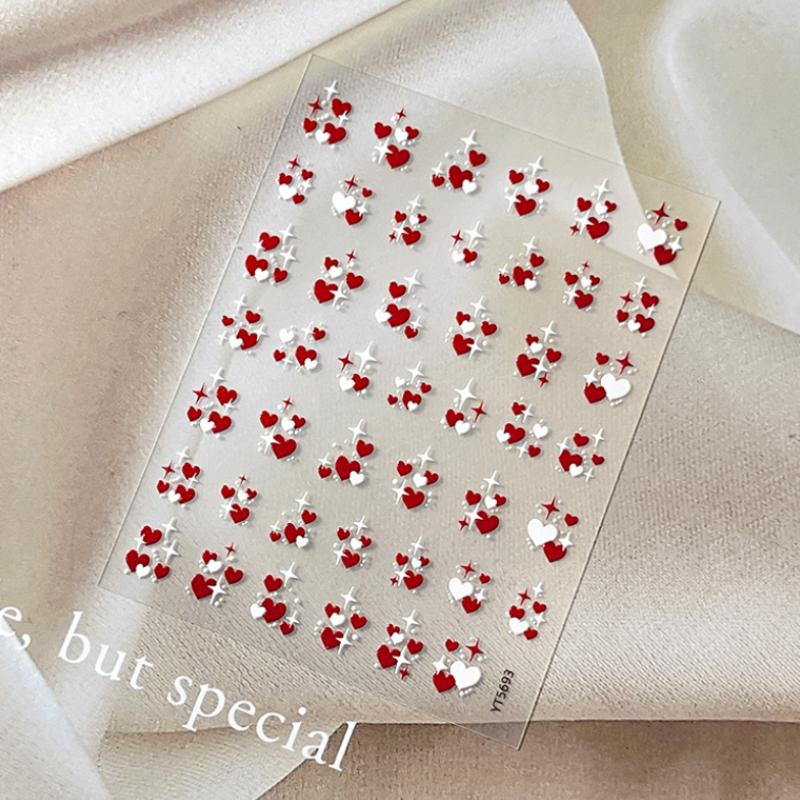 1pc Valentine S Day Red Heart Glitter Nail Stickers - Glossy Self-Adhesive Cartoon Design with Hearts,Nail Stickers For Nail Art
1pc Valentine S Day Red Heart Glitter Nail Stickers - Glossy Self-Adhesive Cartoon Design with Hearts,Nail Stickers For Nail Art