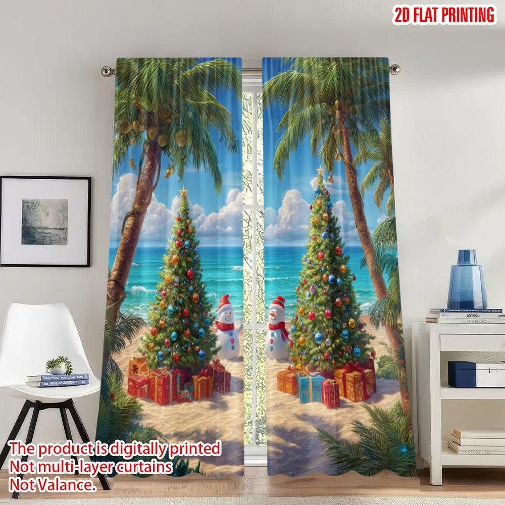 Set Of 2 Flat Printing Fashionable Christmas Curtains Snowmen Tropical Vacation Digital Printed Polyester Drapes Curtain Made W100*H70(CM)-Rod Pocket&1PCS
Set Of 2 Flat Printing Fashionable Christmas Curtains Snowmen Tropical Vacation Digital Printed Polyester Drapes Curtain Made W100*H70(CM)-Rod Pocket&1PCS