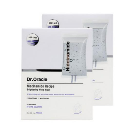 Dr.Oracle Niacinamide Recipe Mask Brightening & Tone-Up Care 25ml x 20 Sheets
Dr.Oracle Niacinamide Recipe Mask Brightening & Tone-Up Care 25ml x 20 Sheets