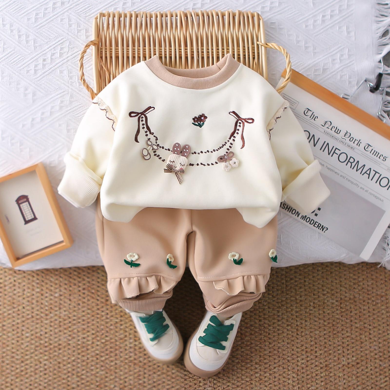 Kids Casual Long-Sleeve Set, Comfortable Daily Wear Outfits 80 білий
Kids Casual Long-Sleeve Set, Comfortable Daily Wear Outfits 80 білий