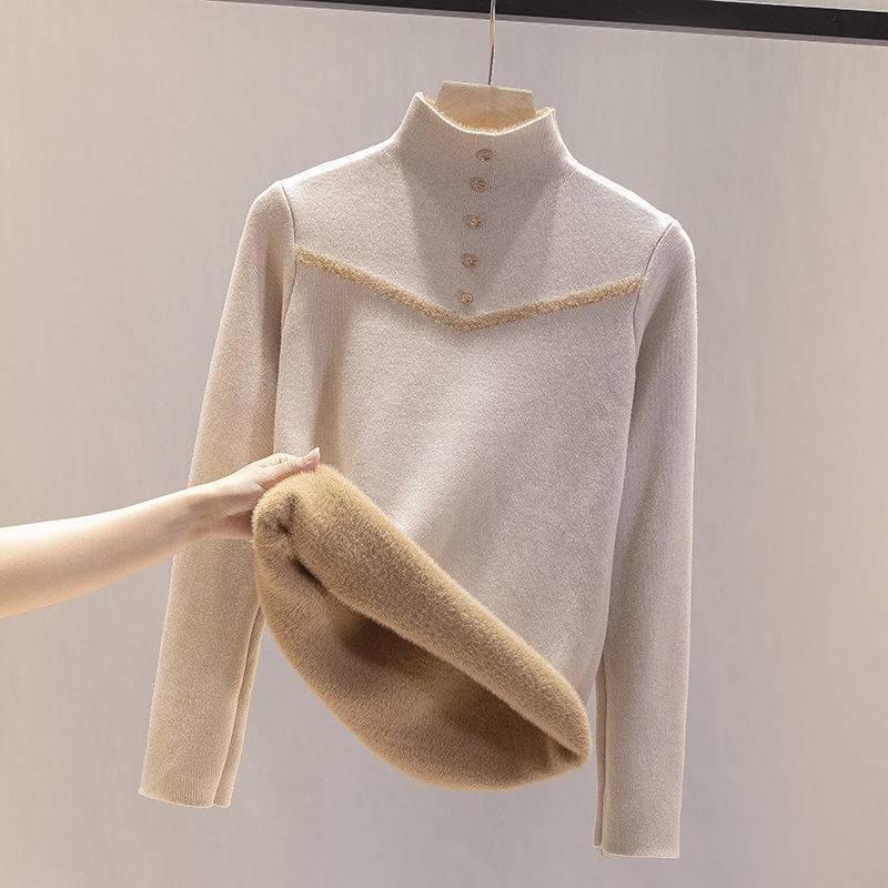 Осень новый плюшевый теплый свитер женская облегающая базовая рубашка милый свитер вязаный свитер пух интегрированное нижнее белье One size
Осень новый плюшевый теплый свитер женская облегающая базовая рубашка милый свитер вязаный свитер пух интегрированное нижнее белье One size