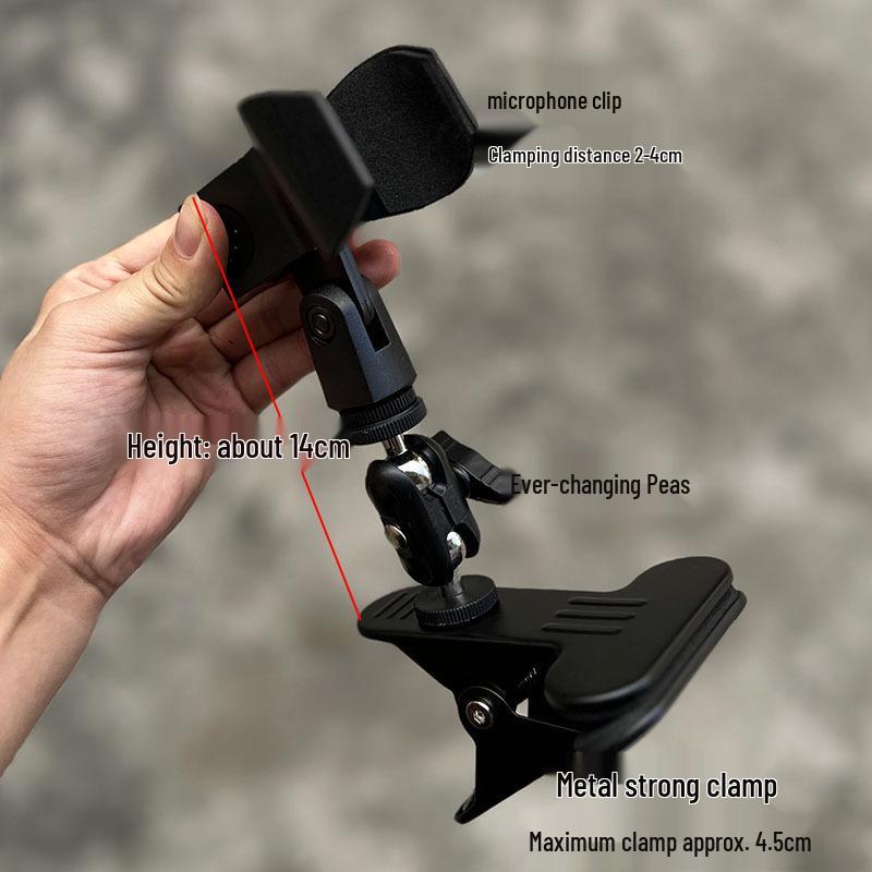 Metal Strong Clamp for Wireless Microphone - 360° Universal Spring Clip for KTV & Live Streaming
Metal Strong Clamp for Wireless Microphone - 360° Universal Spring Clip for KTV & Live Streaming