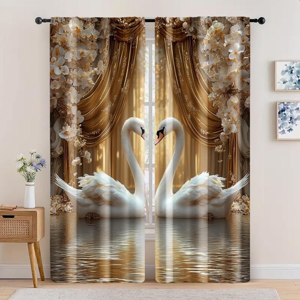 Curtain Swan Pattern Polyester Without Electricity Summer Party Decorations Applies Bedroom Living Room Made Of Washable Ready W100*H70(CM)-Rod Pocket&1PCS
Curtain Swan Pattern Polyester Without Electricity Summer Party Decorations Applies Bedroom Living Room Made Of Washable Ready W100*H70(CM)-Rod Pocket&1PCS