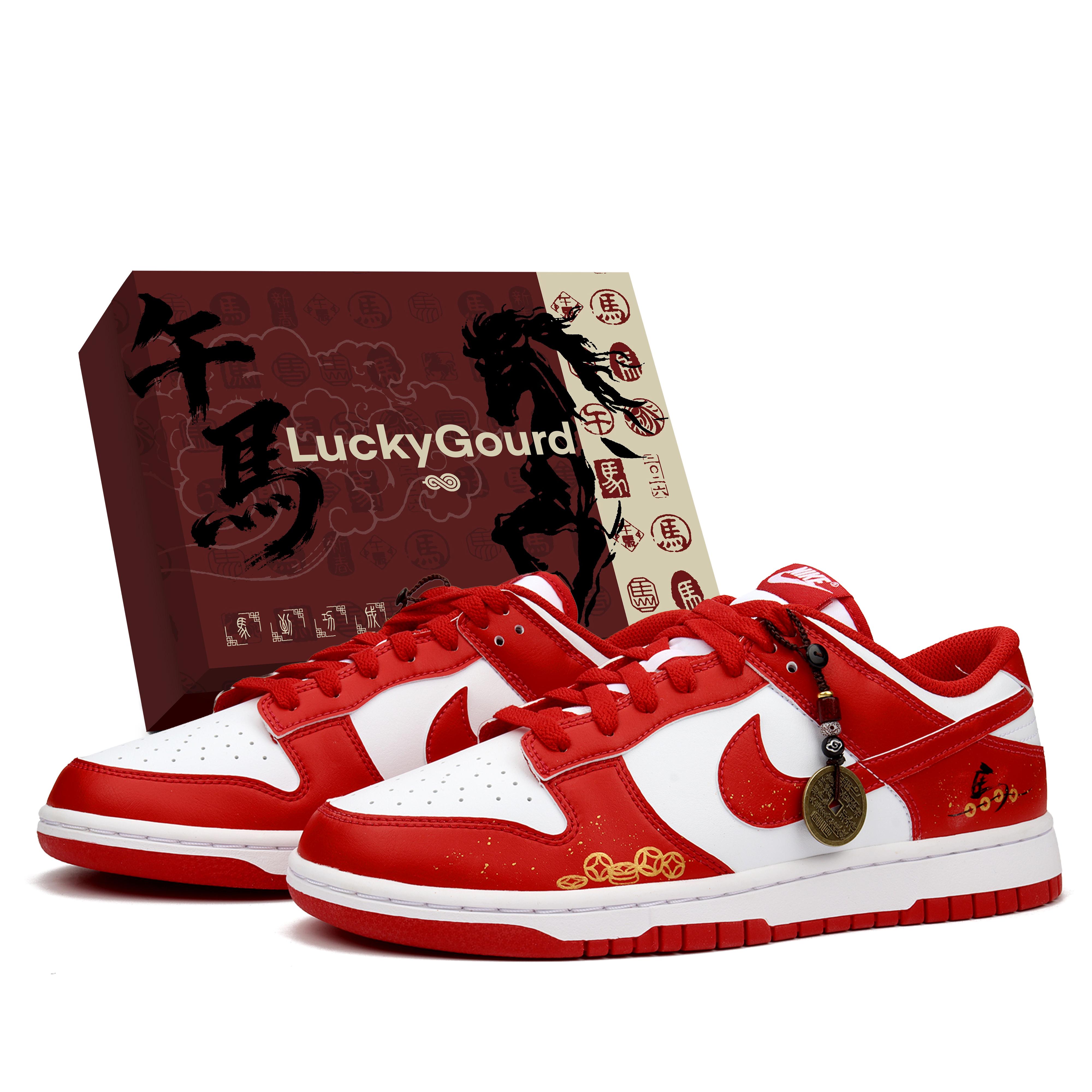 Nike Dunk Wealth And Prosperity With Horse Abrasion Resistant Lightweight Low top Skateboard Shoes Unisex Red HF5441-104(Team900--SBOX) 40
Nike Dunk Wealth And Prosperity With Horse Abrasion Resistant Lightweight Low top Skateboard Shoes Unisex Red HF5441-104(Team900--SBOX) 40