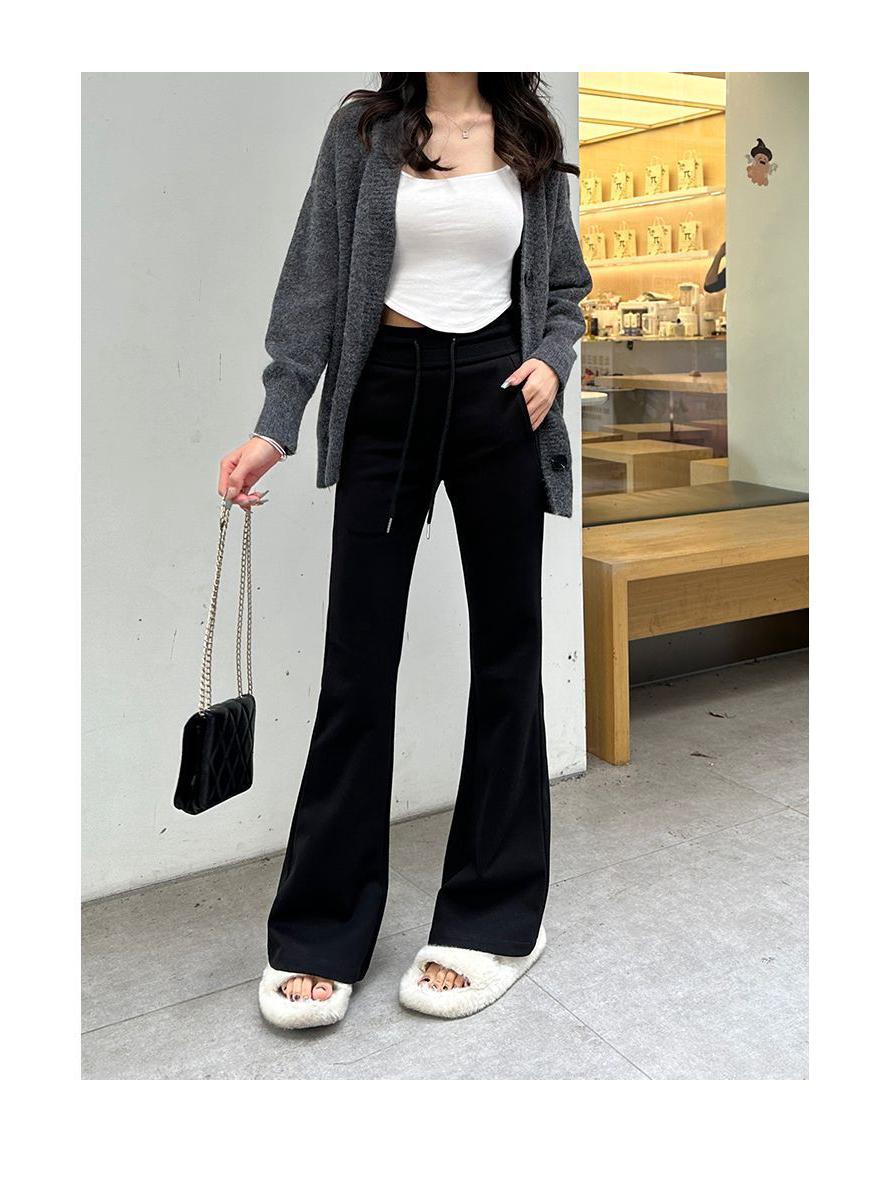 Women s High-Waisted Deep Gray Plush Micro-Flare Wide-Leg Pants - Slimming Drape Casual for Autumn/Winter. L чорний
Women s High-Waisted Deep Gray Plush Micro-Flare Wide-Leg Pants - Slimming Drape Casual for Autumn/Winter. L чорний