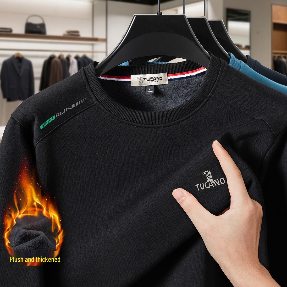 Woodpecker Men s Fleece-Lined Winter Hoodie - Thick, Warm, Long Sleeve, Round Neck, Loose Fit, Base Layer 4XL for 180-200 jin
Woodpecker Men s Fleece-Lined Winter Hoodie - Thick, Warm, Long Sleeve, Round Neck, Loose Fit, Base Layer 4XL for 180-200 jin