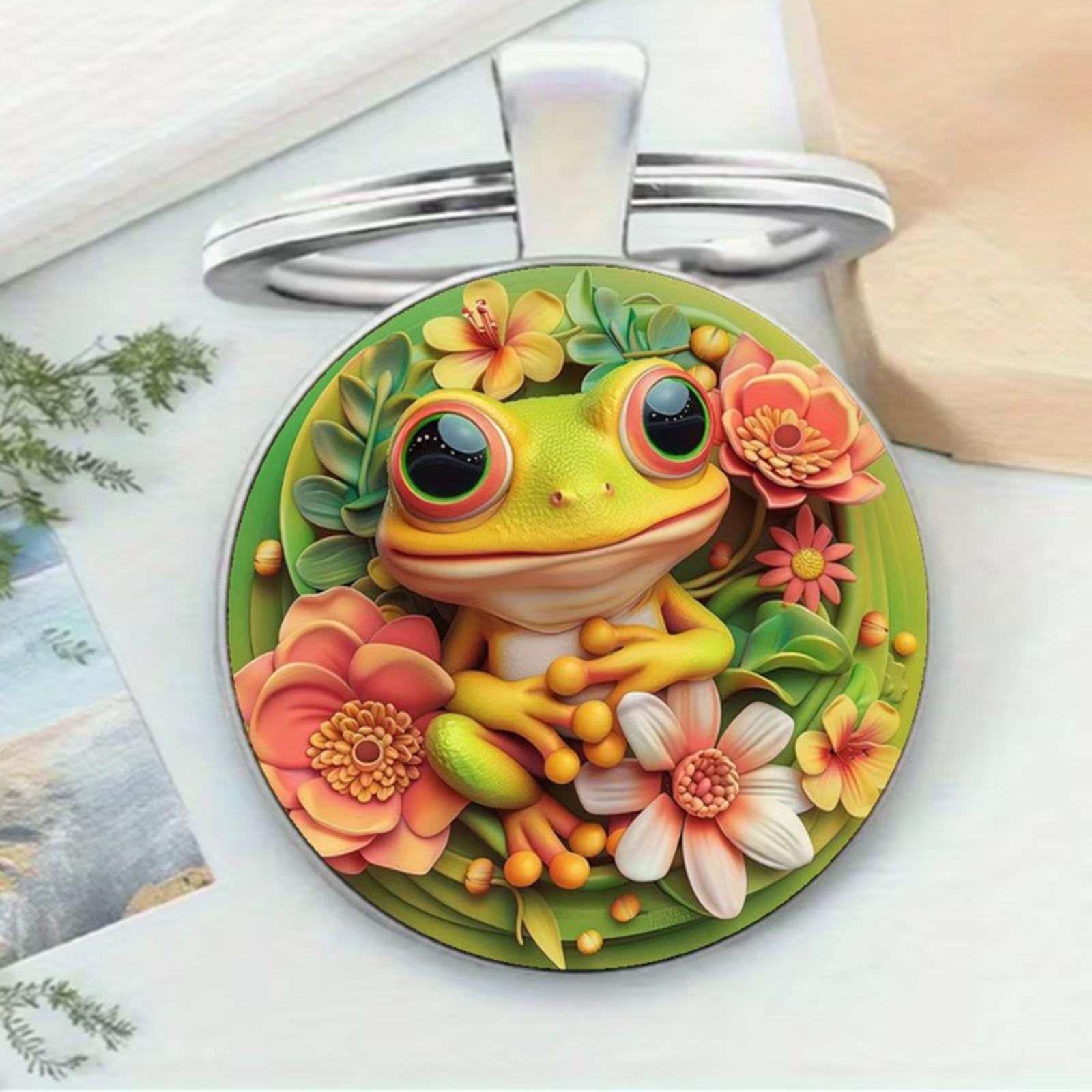 Round Alloy Keychain Pendant with Frog and Floral Pattern Metal Key Ring for Bags Backpacks Car Keys Accessories One Size
Round Alloy Keychain Pendant with Frog and Floral Pattern Metal Key Ring for Bags Backpacks Car Keys Accessories One Size