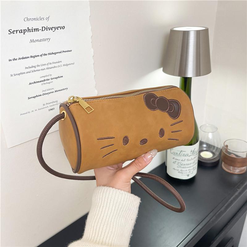 Fashion New Kitty Cat Bow Shoulder Bag Retro Mini Cylindrical Bag Stylish Versatile Crossbody Bag Cute Commuter Tote Handbags
Fashion New Kitty Cat Bow Shoulder Bag Retro Mini Cylindrical Bag Stylish Versatile Crossbody Bag Cute Commuter Tote Handbags
