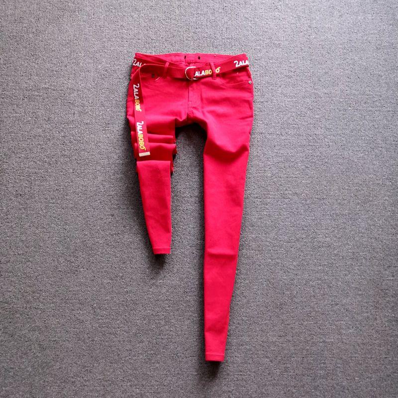 Красные Новые Универсальные Облегающие Узкие Джинсы Red S
Красные Новые Универсальные Облегающие Узкие Джинсы Red S