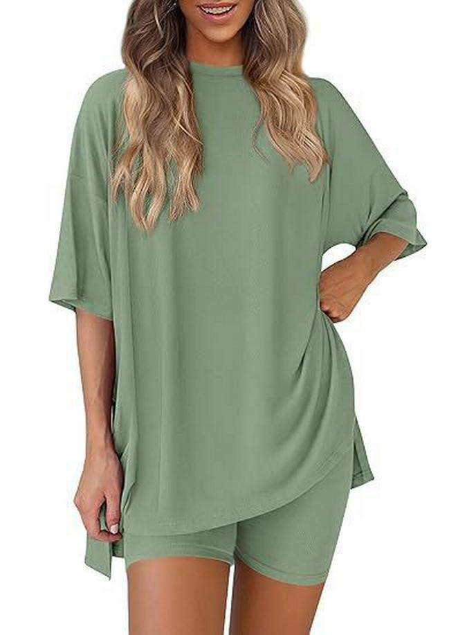 2025 Summer European & American Fashion Casual Solid Color Loose Women s Pajama Set XL
2025 Summer European & American Fashion Casual Solid Color Loose Women s Pajama Set XL