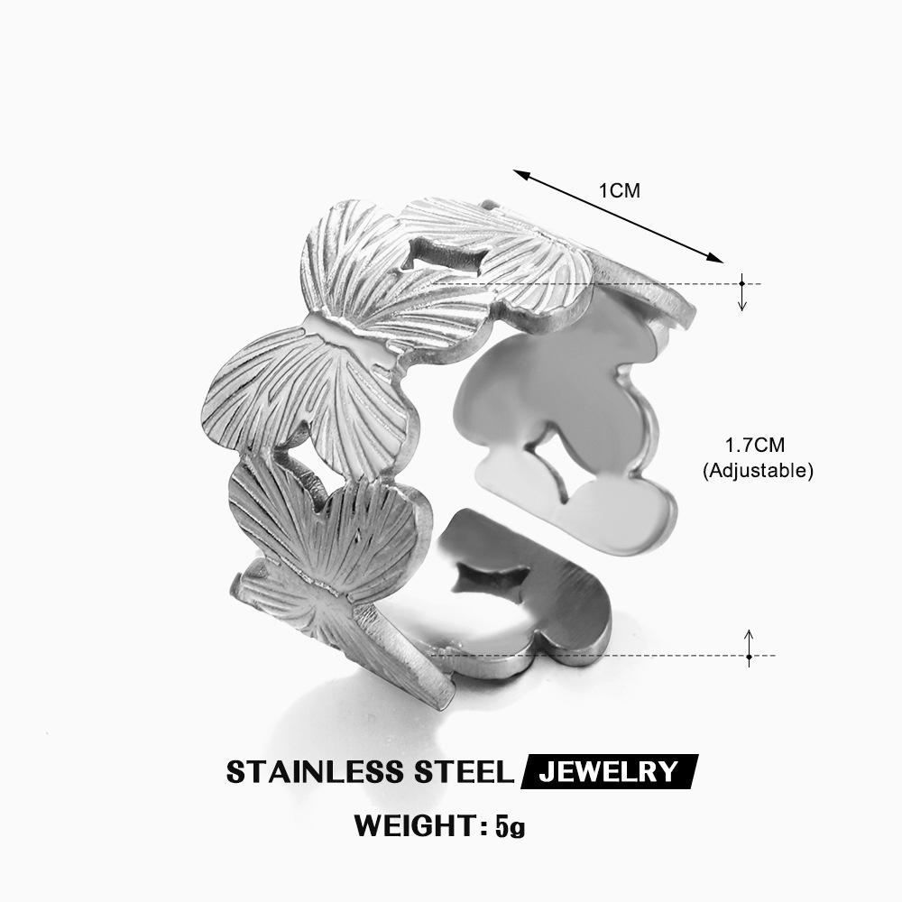 Women Flowers Finger Ring Stainless Steel Gold Color Trendy Open Rings Bohemian Plant Zircon Gift Wholesale Open
Women Flowers Finger Ring Stainless Steel Gold Color Trendy Open Rings Bohemian Plant Zircon Gift Wholesale Open