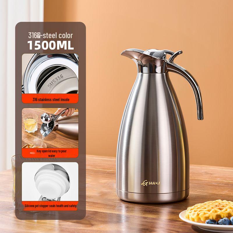 316 Stainless Steel Thermos Flask - Large Capacity, Home & Office Use, High-End Design
316 Stainless Steel Thermos Flask - Large Capacity, Home & Office Use, High-End Design