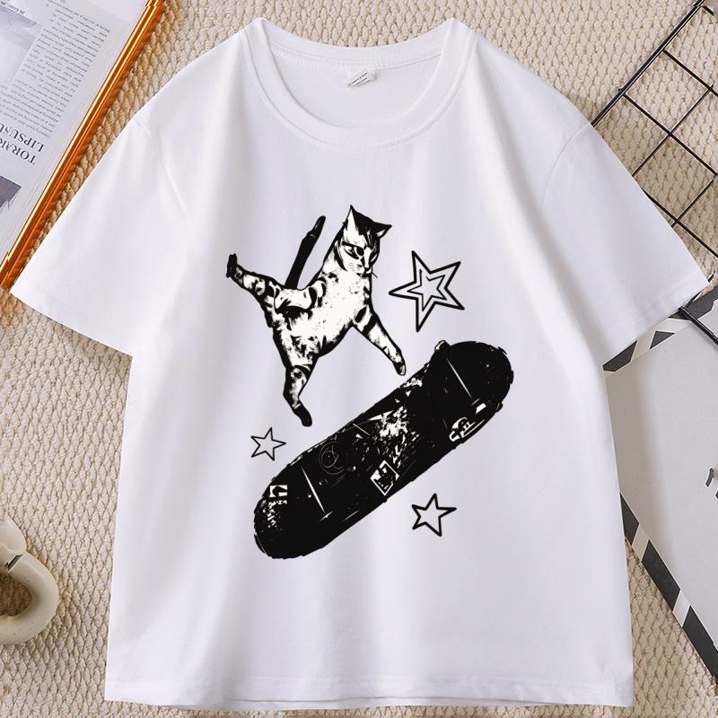Skateboard Cat Y2K T Shirt 90s Vintage Kitten Printed Tshirt Retro Skater Short Sleeve Oneck Tshirt Comfortable Male Clothes 4XL
Skateboard Cat Y2K T Shirt 90s Vintage Kitten Printed Tshirt Retro Skater Short Sleeve Oneck Tshirt Comfortable Male Clothes 4XL