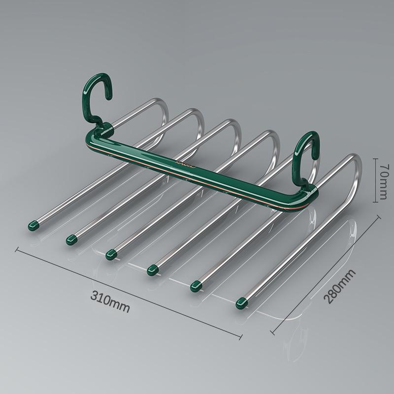 Multi-layer Non-slip Folding Trouser Rack Hanger for Seamless Storage зелёный
Multi-layer Non-slip Folding Trouser Rack Hanger for Seamless Storage зелёный