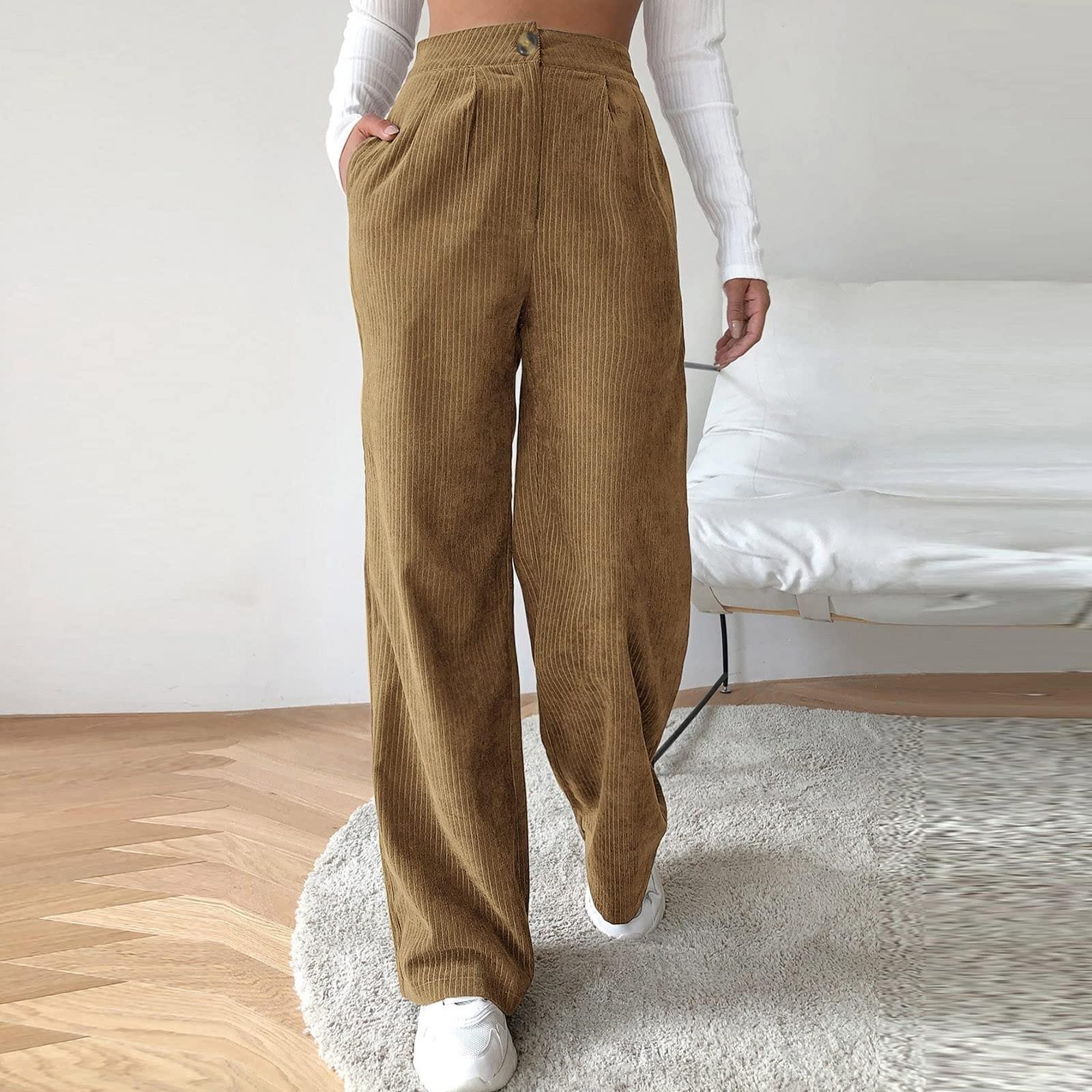 Women s Corduroy Pants Casual Women s Color Corduroy Loose Straight Pants XL коричневий
Women s Corduroy Pants Casual Women s Color Corduroy Loose Straight Pants XL коричневий