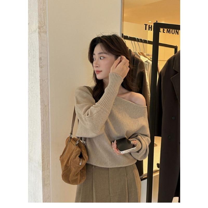 Word Shoulder Bat Sleeve Sweater Women s Autumn New Design Oblique Shoulder Sweater Loose Off-shoulder Student Top Onesize бежевий
Word Shoulder Bat Sleeve Sweater Women s Autumn New Design Oblique Shoulder Sweater Loose Off-shoulder Student Top Onesize бежевий