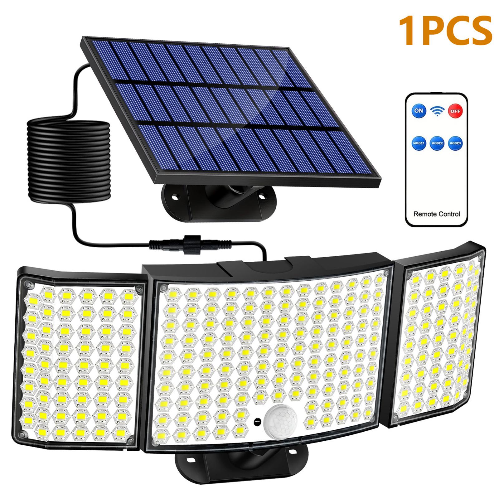 234LED Waterproof Outdoor 3-Head Solar Lamp Motion Sensor Garden Yard Wall Light with Remote Control A
234LED Waterproof Outdoor 3-Head Solar Lamp Motion Sensor Garden Yard Wall Light with Remote Control A