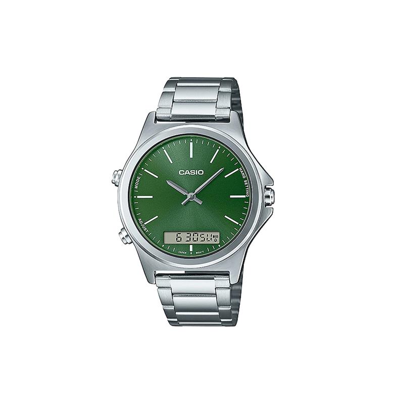 Casio STANDARD series, business simple three-fold clasp, quartz movement, stainless steel strap, Japanese and Korean watch, men s watch, MTP-VC01D-3E зелений
Casio STANDARD series, business simple three-fold clasp, quartz movement, stainless steel strap, Japanese and Korean watch, men s watch, MTP-VC01D-3E зелений