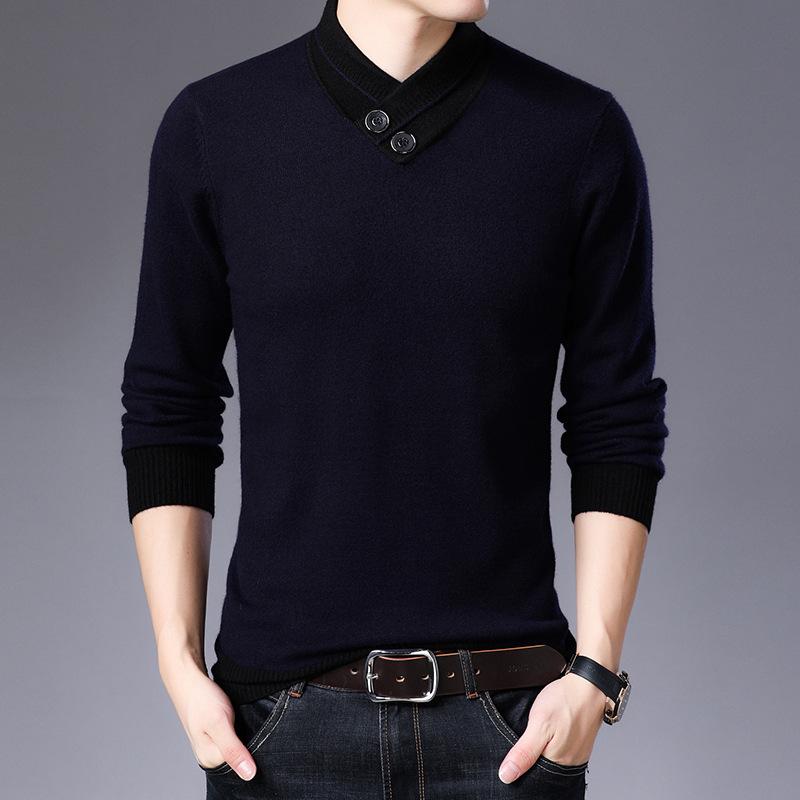 Men s Slim Fit V-neck Sweater - Thick Knit for Autumn/Winter 2025, Solid Color, Suitable for Middle-aged and Young Adults 2XL темно-синього кольору
Men s Slim Fit V-neck Sweater - Thick Knit for Autumn/Winter 2025, Solid Color, Suitable for Middle-aged and Young Adults 2XL темно-синього кольору