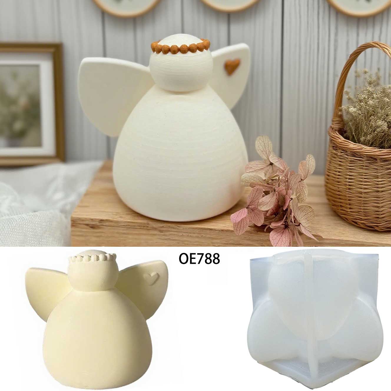 3DCute Chubby and elegant angel mold, suitable for Christmas, Halloween, wedding, compatible with silicone, plaster, resin, clay
3DCute Chubby and elegant angel mold, suitable for Christmas, Halloween, wedding, compatible with silicone, plaster, resin, clay